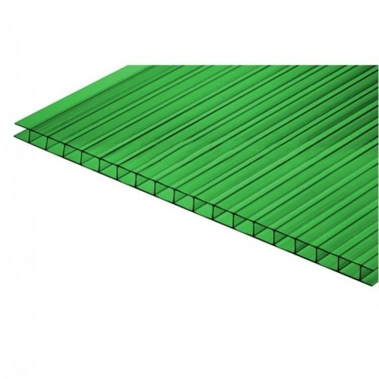 Поликарбонат сотовый 6 мм зеленый, 2100*6000